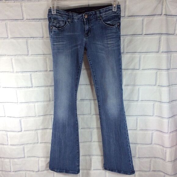 Be Rock For Express Distressed Boot  cut Sz 6 long - Picture 1 of 7